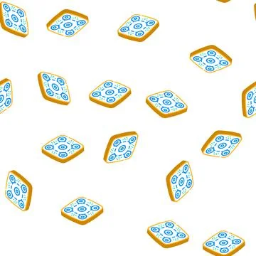 Ceiling panoramic camera isometric icon seamless pattern Stock Illustration