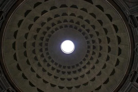 Ceiling of the pantheon Stock Photos
