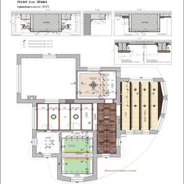 Ceiling Plan Drawing ceiling plan with elements of lighting and furniture ... Stock Photos