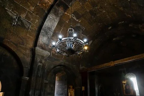 Ceiling in S Grigor chapel in Khor Virap monastery Stock Photos