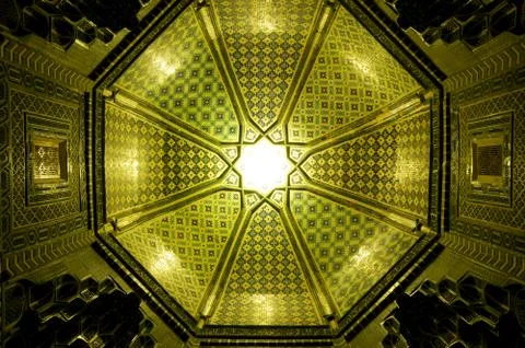 Ceiling in samarkand Stock Photos