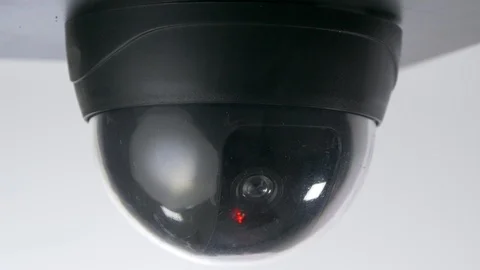 Ceiling Security Camera Moving Scaning CCTV Stock Footage 116183525