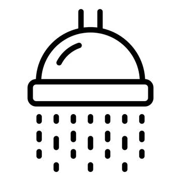 Ceiling shower icon, outline style Stock Illustration