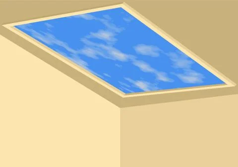 Ceiling sky Stock Illustration