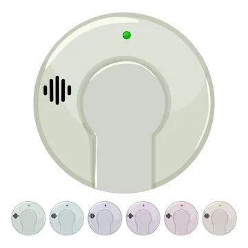Ceiling smoke detector cartoon vector graphic Stock Illustration