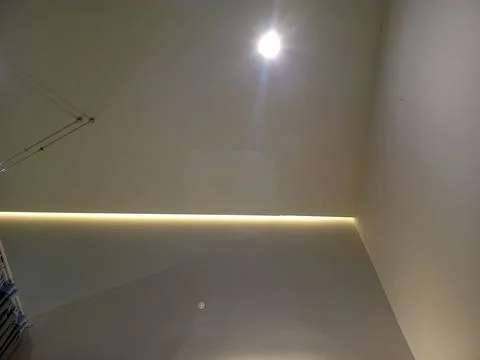 Ceiling Spotlight with Minimalist Linear LED Accent Stock Photos