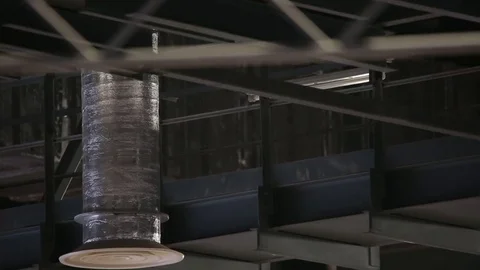 Ceiling structures in the sports center Stock Footage 73043916