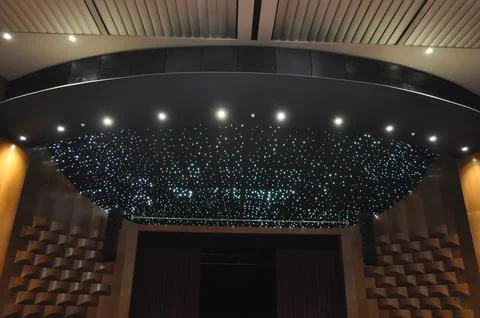Ceiling of a theater adorned with thousands 스톡 사진