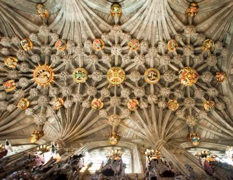 Ceiling of the thistle chapel Stock Photos