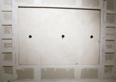 The ceiling of the under construction apartment Stock Photos