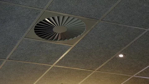 Ceiling vent system in modern office Video stock 273287531