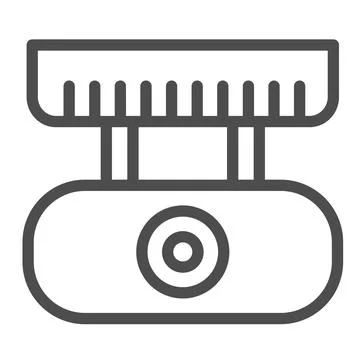 Ceiling webcam, camera, protection, security, cctv line icon, CCTV concept, web Illustrazione stock