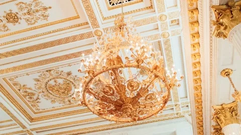 Ceilings and chandeliers Stock Footage 154654613
