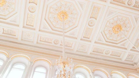 Ceilings and chandeliers Stock Footage 154654758
