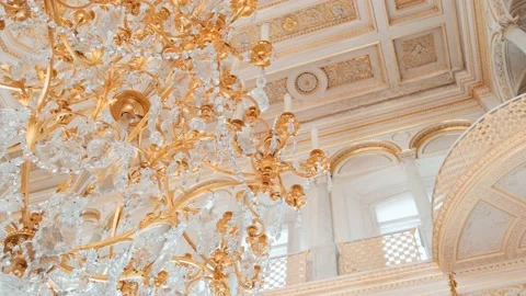 Ceilings and chandeliers Stock Footage 154654818