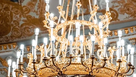 Ceilings of the State Russian Museum, St. Petersburg Stock-Footage 77419796