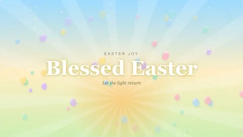 Celebrate Easter with colorful eggs and bright light effects Stock Footage 336995434