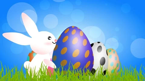 Celebrate Easter in style with this vibrant animation Stock Footage 234105297