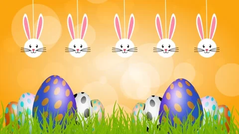 Celebrate Easter in style with this vibrant animation featuring playful dot.. Stock Footage 234105955