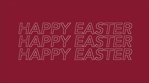 Celebrate Easter with this vibrant red background and elegant cursive font Stock Footage 265555527