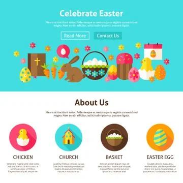 Celebrate Easter Web Design Stock Illustration