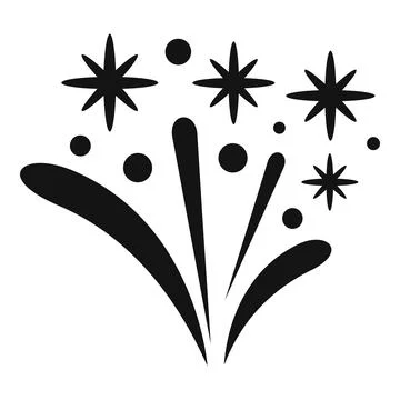 Celebrate firework icon simple vector. Carnival party Illustrazione stock