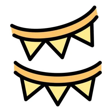 Celebrate flags icon vector flat Stock Illustration