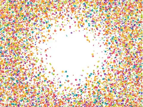 Celebrate pattern background of colored confetti and serpentine. 스톡 일러스트