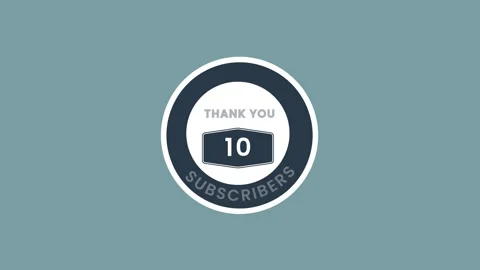 Celebrating 10  Subscribers Milestone Thank You Message Around Iconic Circle Stock Footage 305753094