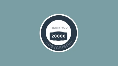 Celebrating 20K Subscribers Milestone Thank You Message Around Iconic Circle Stock Footage 305752981