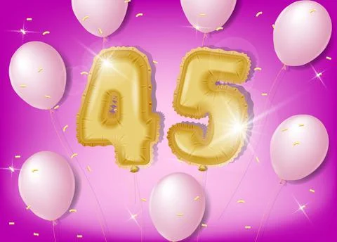 Celebrating 45 years Stock Illustration