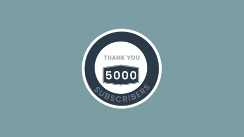 Celebrating 5k  Subscribers Milestone Thank You Message Around Iconic Circle Stock Footage 305753030