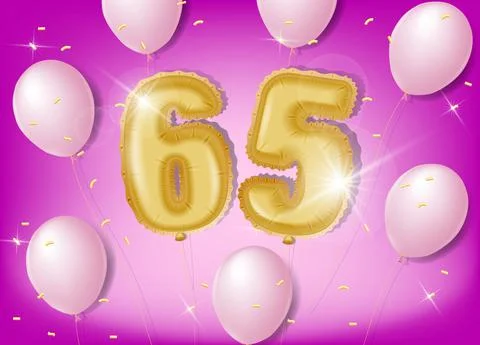 Celebrating 65 years Stock Illustration