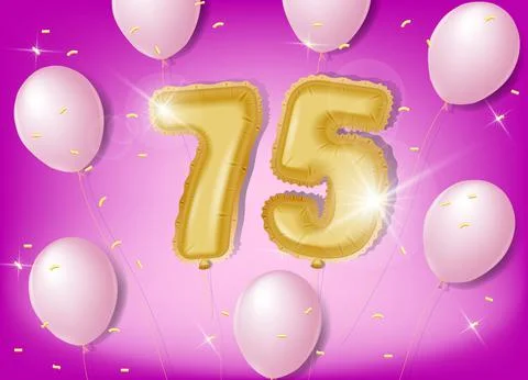 Celebrating 75 years Stock Illustration