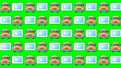 Celebrating Back-to-School with Popup Patterns on Green Screen Video stock 278416719