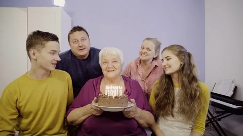 Celebrating the birthday Stock Footage 71492274