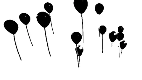 Celebrating black ballons Stock Footage 241804122