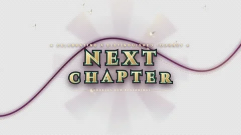Celebrating a distinguished journey with a next chapter theme Stock Footage 344401367