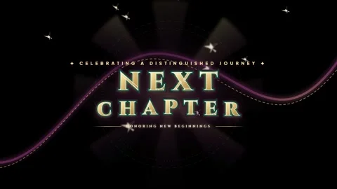 Celebrating a distinguished journey with the next chapter theme Stock Footage 344401382