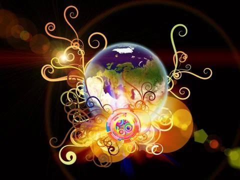 Celebrating Earth 스톡 일러스트