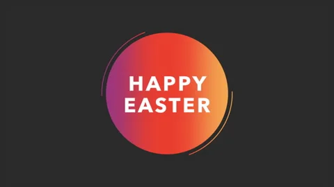 Celebrating Easter with a vibrant gradient circle Stock Footage 265553322