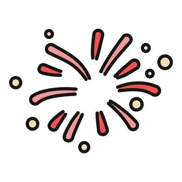Celebrating with festive explosion bursting light icon Stockillustratie