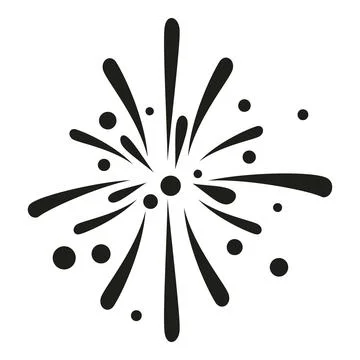 Celebrating firework exploding pictogram bursting icon on white イラスト素材