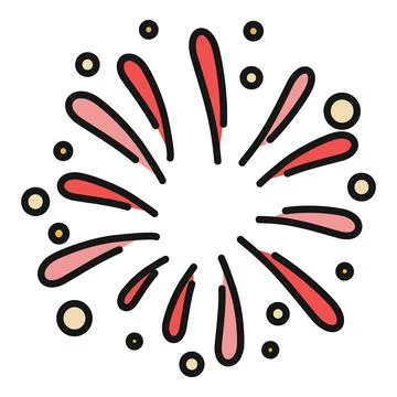 Celebrating fireworkburst illustration with abstract sparks and explosions イラスト素材