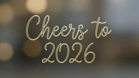 Celebrating the future: cheers to 2026 Stock Illustration