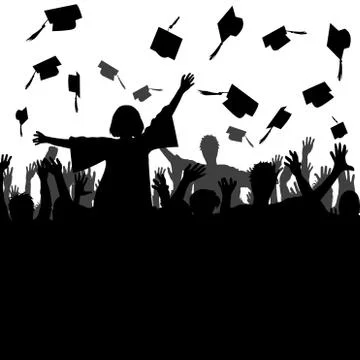 Celebrating graduation concept Stock Illustration