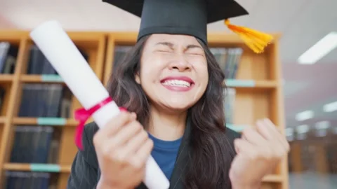 Celebrating her graduation Stock-Footage 150402596