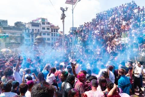 Celebrating Holi Stock Photos
