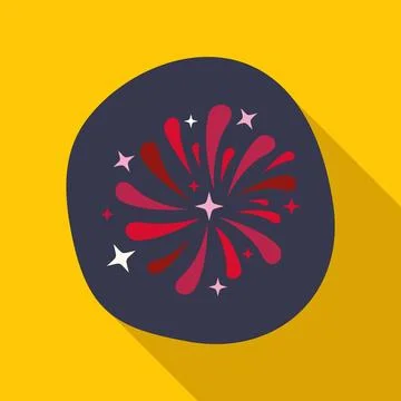 Celebrating holiday with colorful exploding firework icon イラスト素材