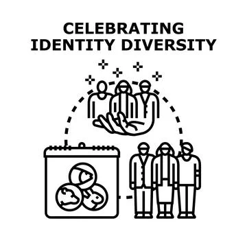 Celebrating identity diversity and human connection Stock Illustration